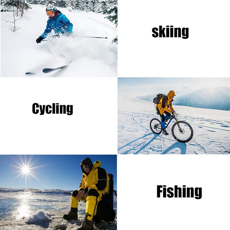 xbuk Winter Fleece Ski Mask for Women，Balaclava Face Mask Men Full Face Coverings Warm Mask，Winter Riding Windproof Mask - Image 4